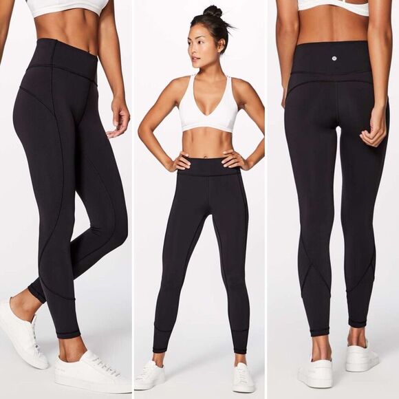 lululemon athletica Pants - Lululemon In Movement 7/8 Tight 25" Everlux Black Size 6 Leggings Athletic Pants
